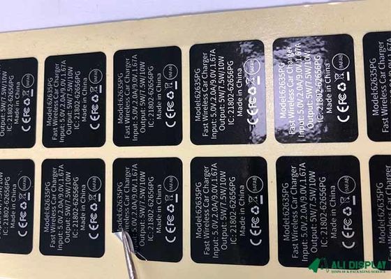 Autocollant de label de noir de l'autocollant 10mm CMYK d'étiquette adhésive de pdf de BOPP